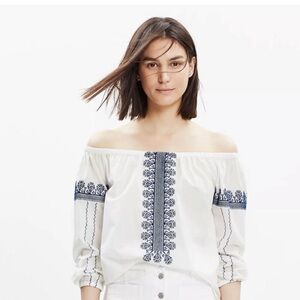 MADEWELL off the shoulder blouse